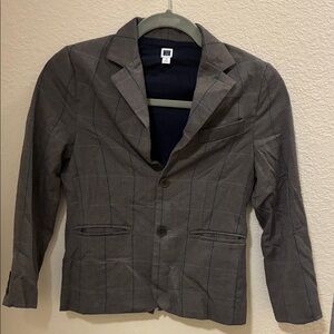 Janie and Jack Gray Checkered Blazer